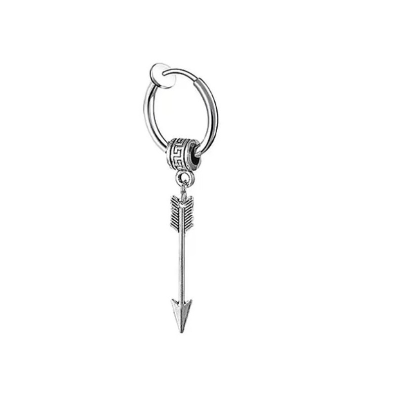 Bông Tai Nam Loại Kẹp Ko Cần Bấm Lỗ Tai Hình Mũi Tên Titan Ko Đen TT 4294 - 1 Cái