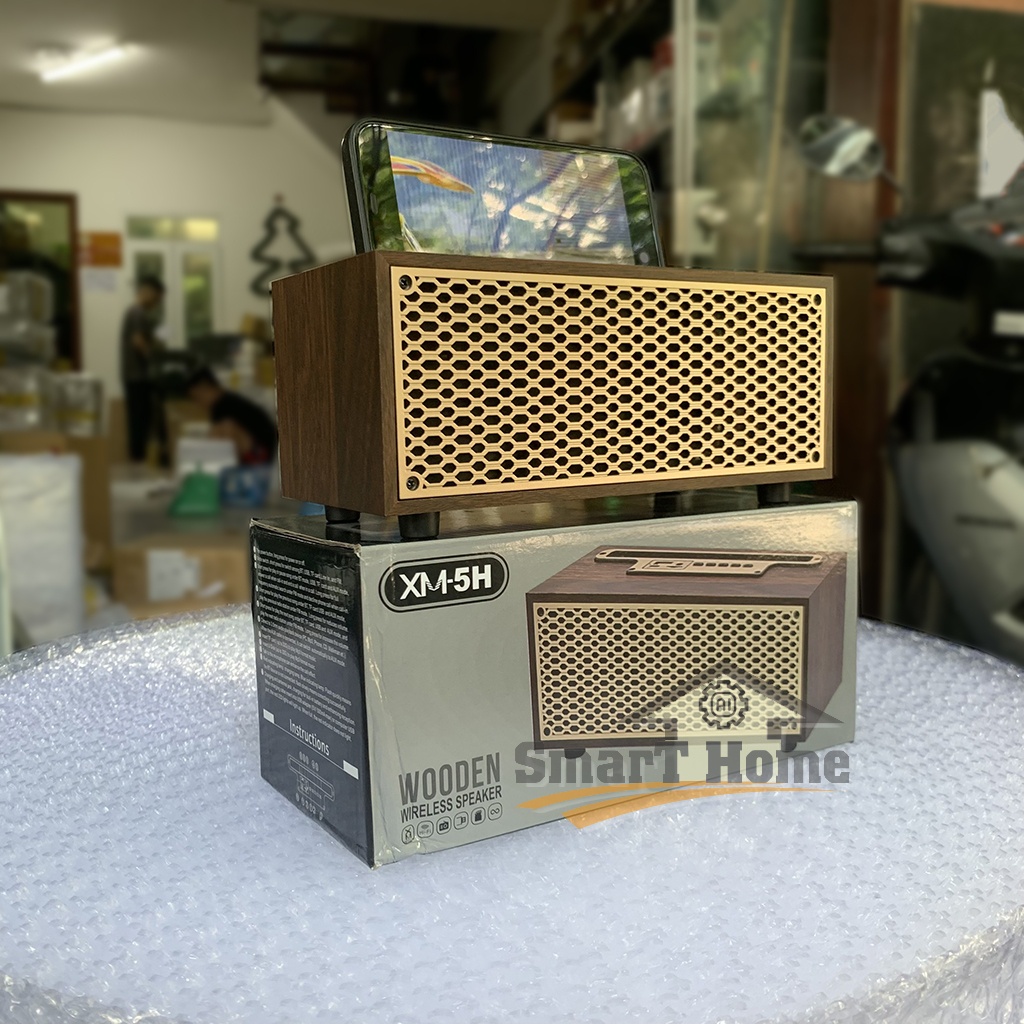 Loa Bluetooth Mini XM-5H Tích Hợp Radio - Loa Mini Vỏ Gỗ Vintage Công Suất Âm Thanh 8W , Âm Thanh HiFi Cực Chill | BigBuy360 - bigbuy360.vn