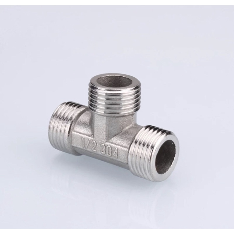 [INOX GIÁ RẺ] Đầu nối ren inox 1/2 (21mm) 3/4 (27mm) kép lơ cả rá măng sông nối ren ống nước - Inox bóng