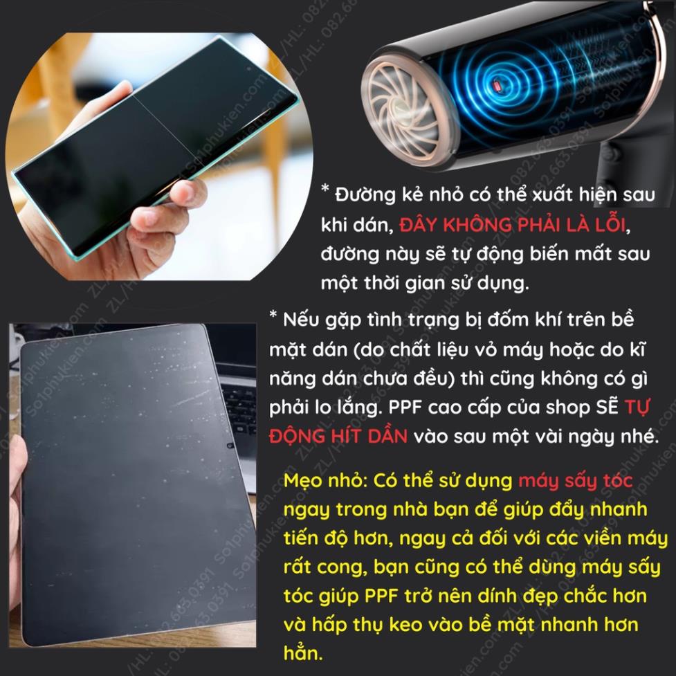 Dán PPF Xiaomi Mi Mix Fold loại trong, nhám dành cho màn hình nhỏ, màn hình lớn , mặt lưng