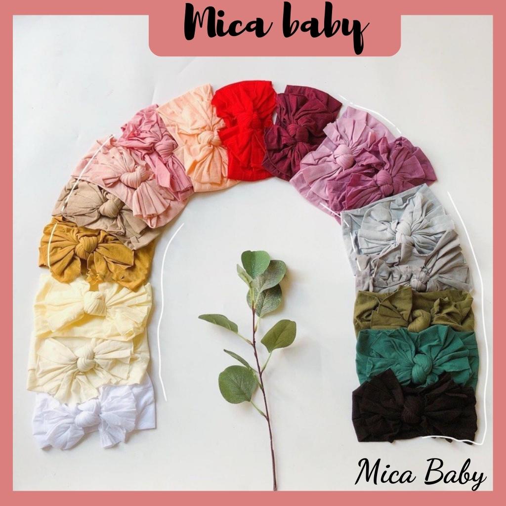 Băng đô hình nơ bản to đáng yêu cho bé Mica baby BD21
