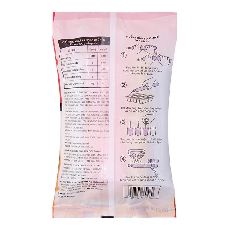 COMBO 10 CÂY KEM ĐÁ HƯƠNG TRÁI CÂY TUỔI THƠ