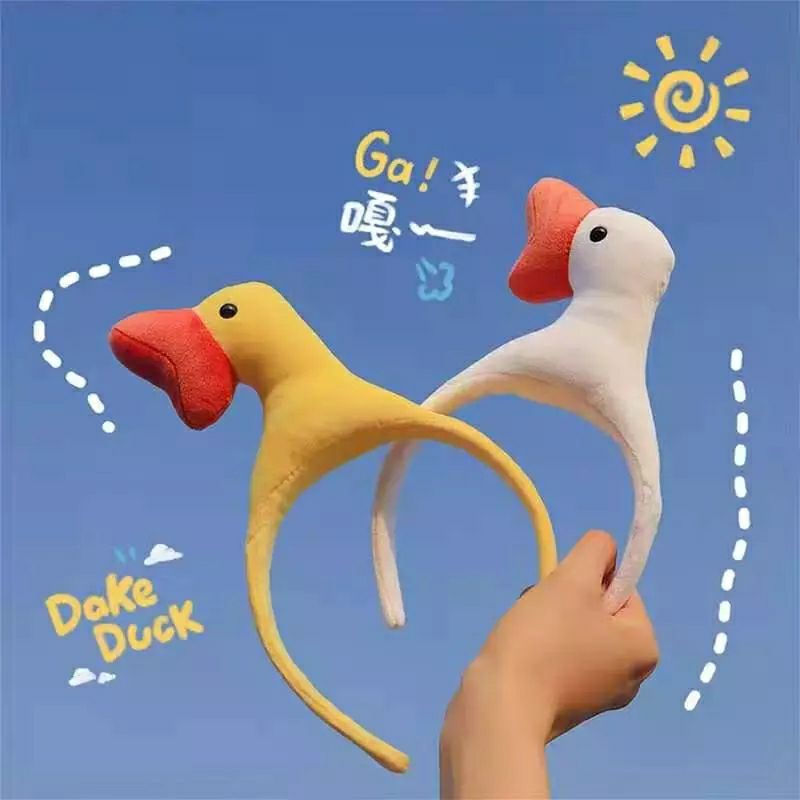 Bờm cài tóc hình vịt vàng mỏ cam dễ thương