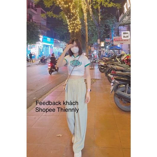 N3679 Quần xuông ống rộng simple