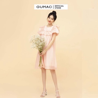 Đầm suông nữ bèo ngực GUMAC nhiều màu dễ thương DB889