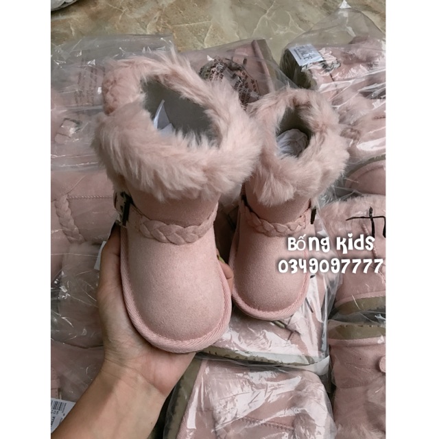 Bốt Bé Gái Quai Đan Hồng Nude George