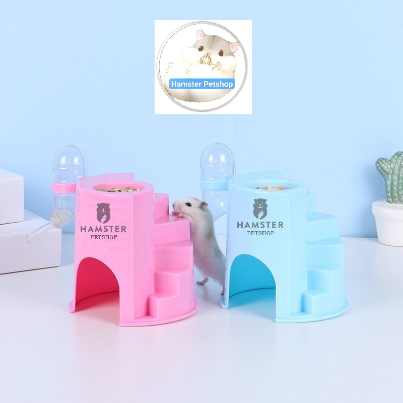 Nhà ngủ 4 in 1 Kèm Bình nước cho Hamster