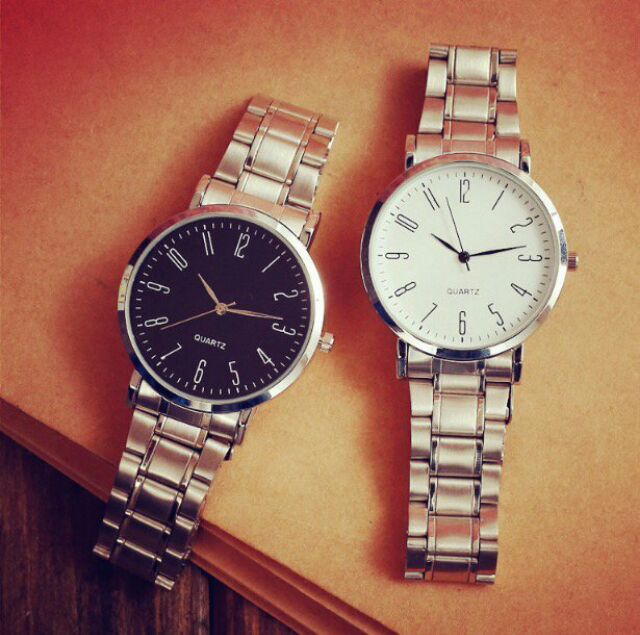 Đồng hồ hàn quốc nam thanh lịch dây inox thời trang trẻ