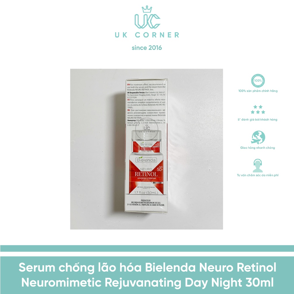 Serum chống lão hóa Bielenda Neuro Retinol Advanced Mosturizing Day Night Face Serum 30ml