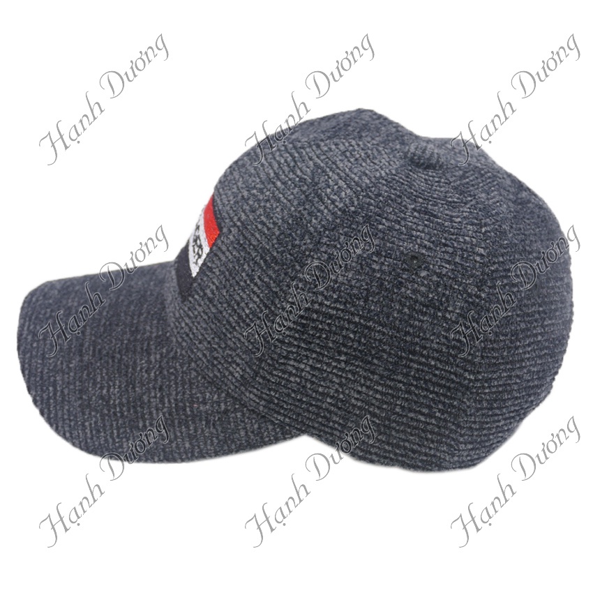 Nón kết nhung thêu Hil.fi.ger phong cách bụi và hiện đại, đường may chắc chắn