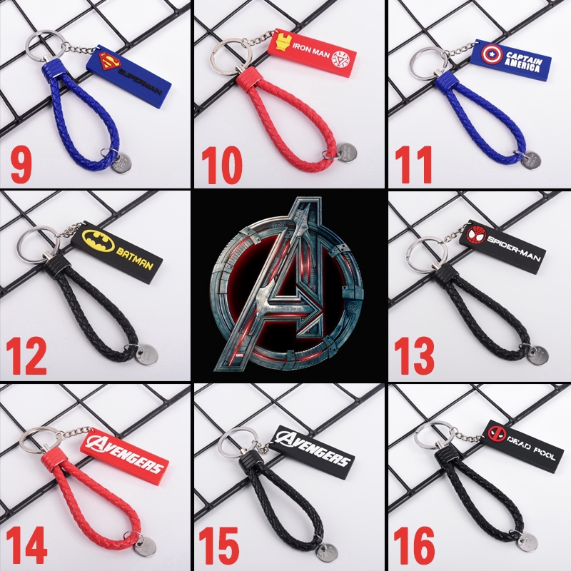 Móc khóa hình Captain America bằng da PU độc đáo