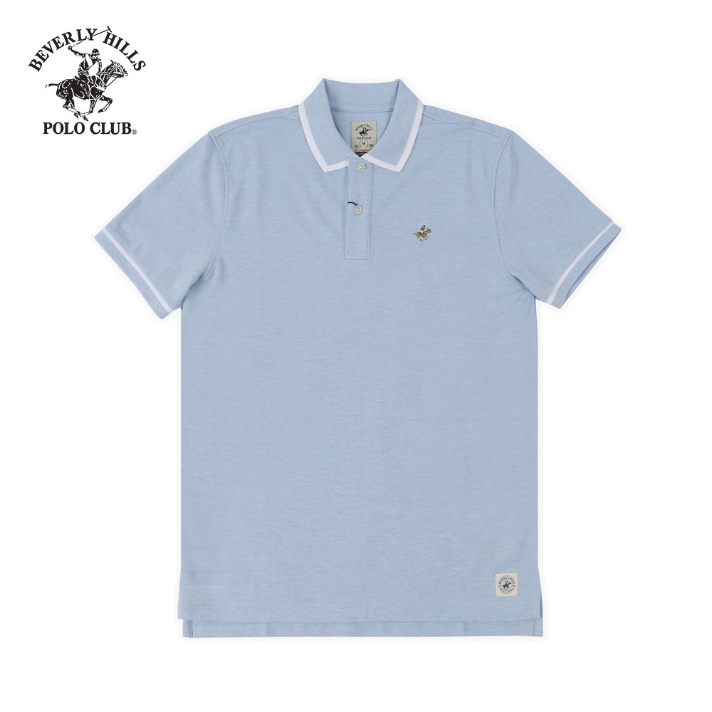 Beverly Hills Polo Club - Áo polo Ngắn tay Nam Slimfit Xanh melange nhạt LMB- BHPC PMRSS20TL108