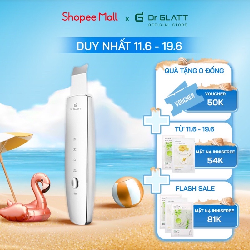 Máy Đẩy Tinh Chất Tẩy Tế Bào Chết Nâng Cơ Trẻ Hoá Trị Mụn Dr Glatt Ultras 2.0