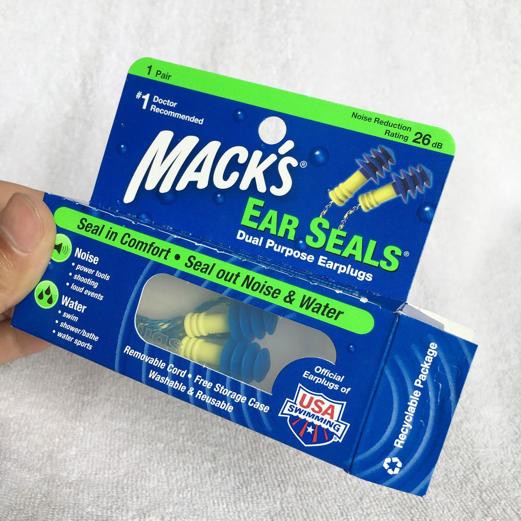 Nút Bịt Tai Chống Nước, Chống Ồn Mack's Ear Seals