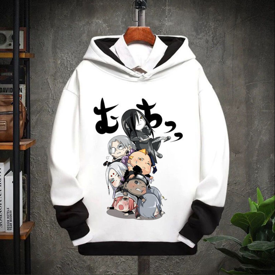 Áo Khoác Hoodie Tay Dài In Hình Naruto One Piece Có Thể Điều Chỉnh Thời Trang Thu Đông Cho Học Sinh