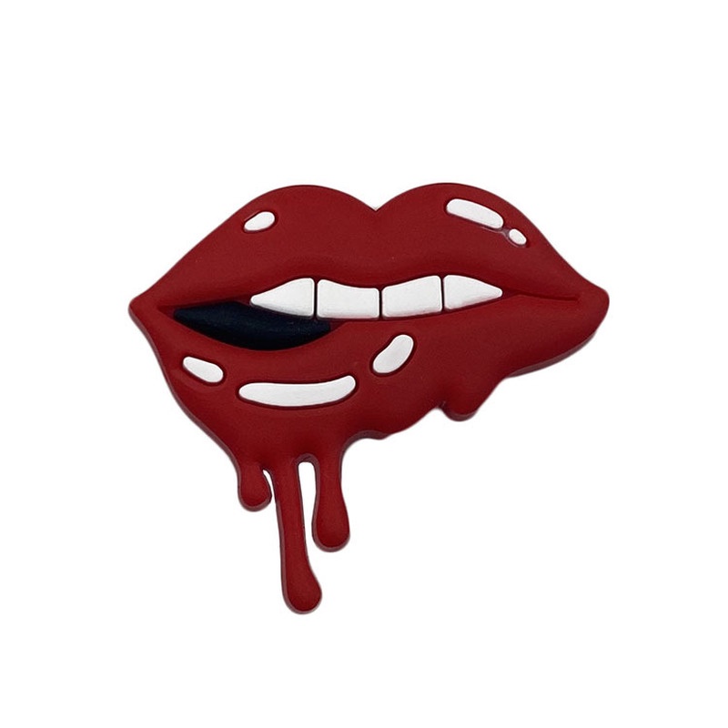 Phụ Kiện Khóa Trang Trí Giày Hình Son Môi/Son Môi Jibbitz Bằng Nhựa PVC Có Thể Tháo Rời