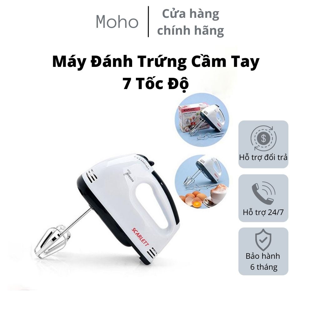 Máy Đánh Trứng Cầm Tay 7 Tốc Độ Loại Cao Cấp Với Công Suất Mạnh Mẽ Bảo Hành Uy Tín