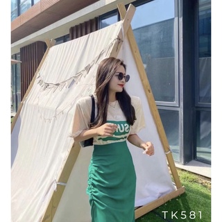 Đầm set thun chữ sunny - tk581