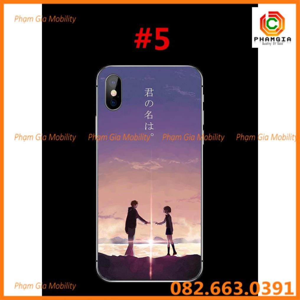 Ốp lưng iphone kính tráng gương x xr xs xsmax hình đẹp, nhiều mẫu anime