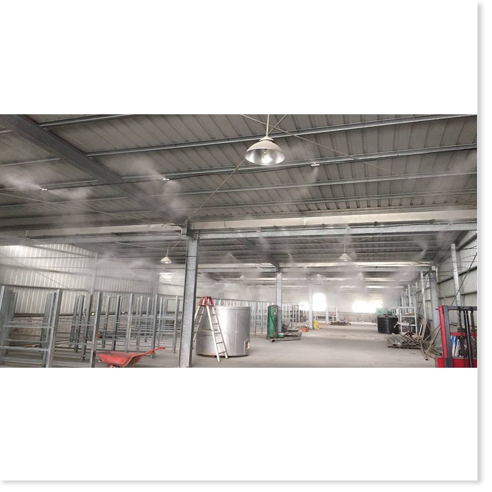 Bộ phun sương đầu đồng có bơm và cốc lọc, 20 bec + 20 mét dây dẫn dùng làm mát nhà, tưới lan, tưới cây...