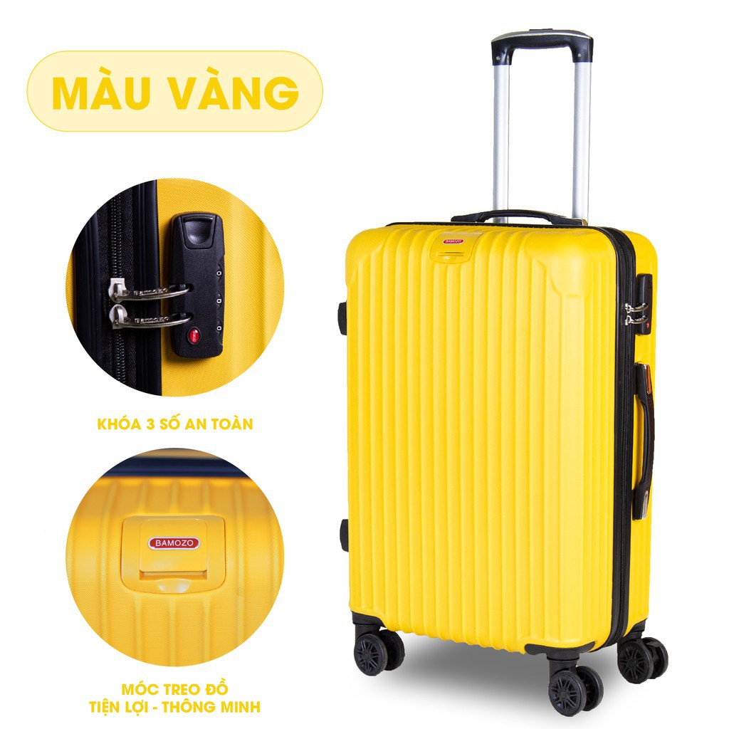 vali du lịch BAMOZO 8801 vali kéo nhựa size 20 inch size 24 inch