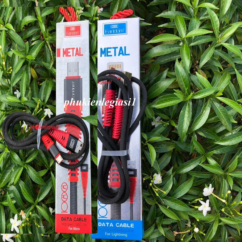 Cáp sạc Lai Ning Micro usb dây dù chống gãy Earldom EC060 siêu chắc
