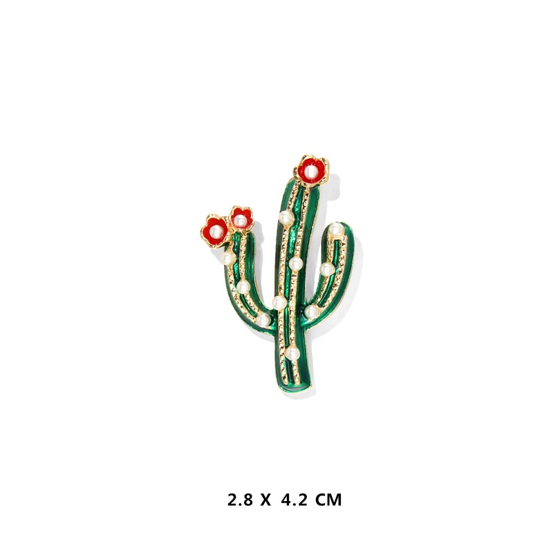 Ghim Cài Áo Hình Cây Xương Rồng / Cherry Đính Đá Nhiều Màu Sắc Phong Cách Retro Mới