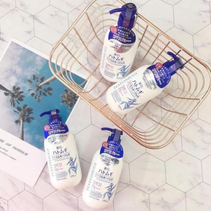 Sữa dưỡng thể chống nắng Hatomugi spf31 pa 250ml, 400ml, Nhật Bản ngày đêm | BigBuy360 - bigbuy360.vn