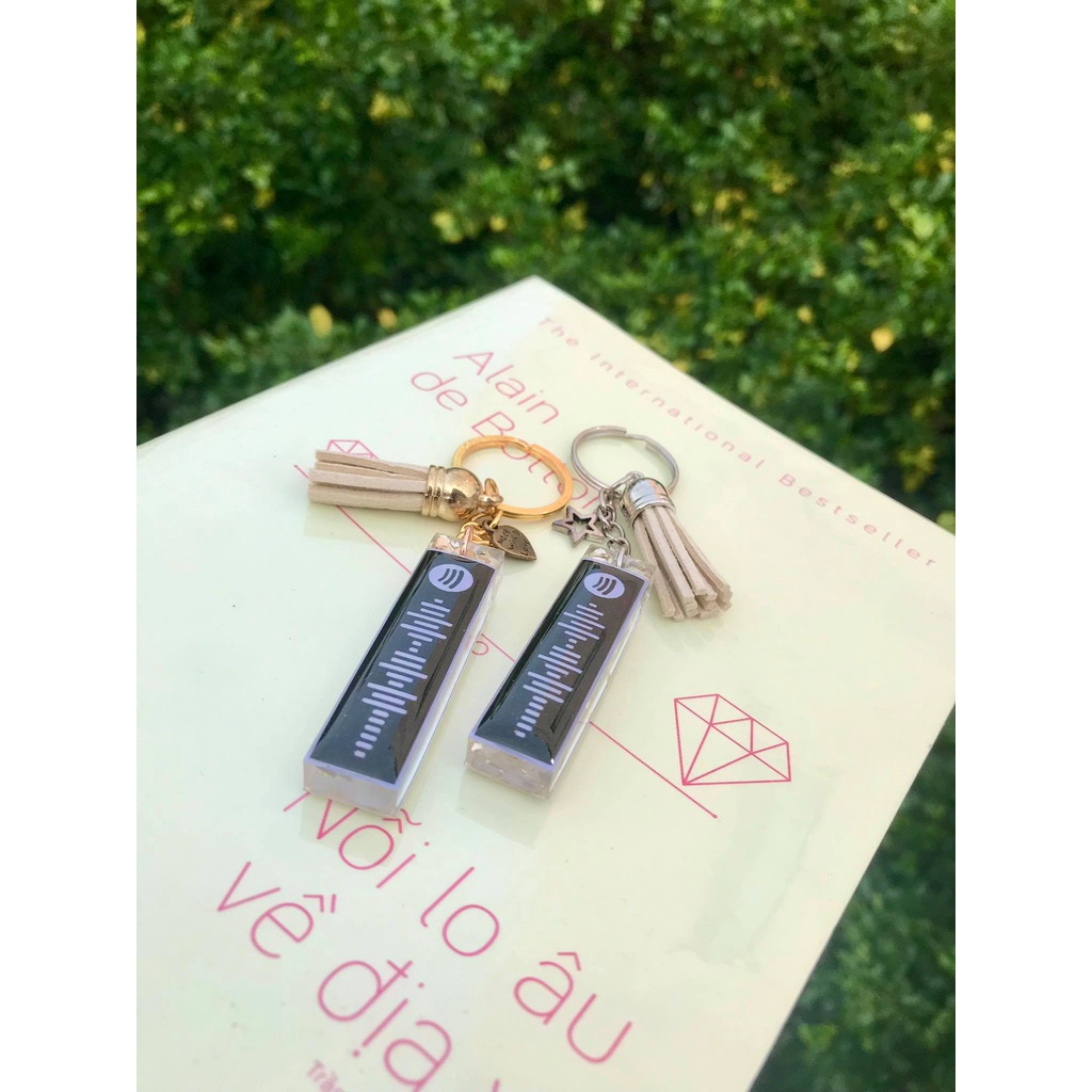 Set 2 móc khóa handmade bài hát Spotify theo yêu cầu nha ^^