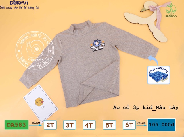Áo cổ 3p bé lớn sợi tre siêu mềm mát