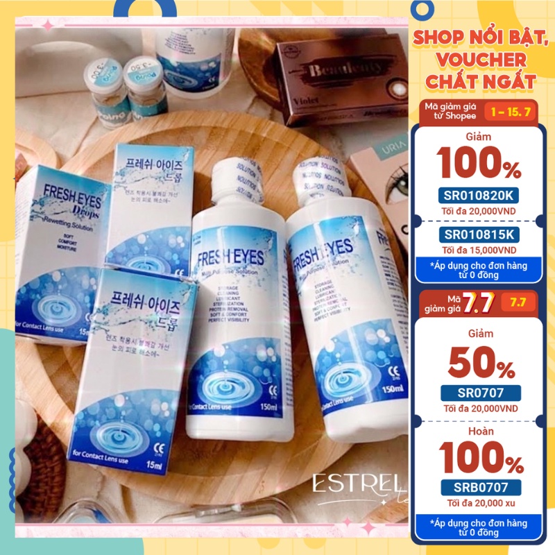 Combo dung dịch nước ngâm kính áp tròng và nhỏ mắt ❤️Top 1❤️ thương hiệu uy tín tại HQ