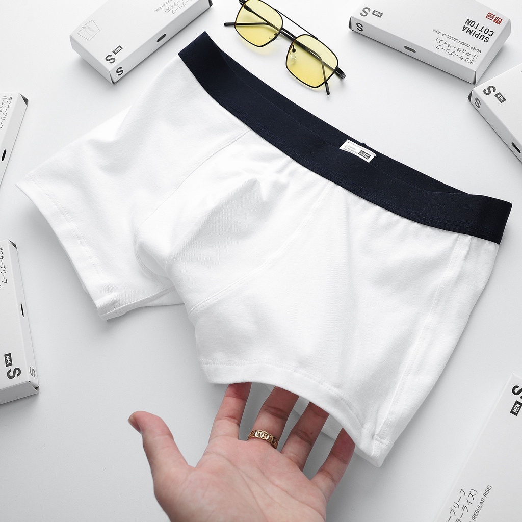 Quần Lót  Nam BOXER UNIQLO ĐÙI Chất Vải Cotton 4 Chiều Cực Mịn Và Mát hàng xuất xịn chính hãng