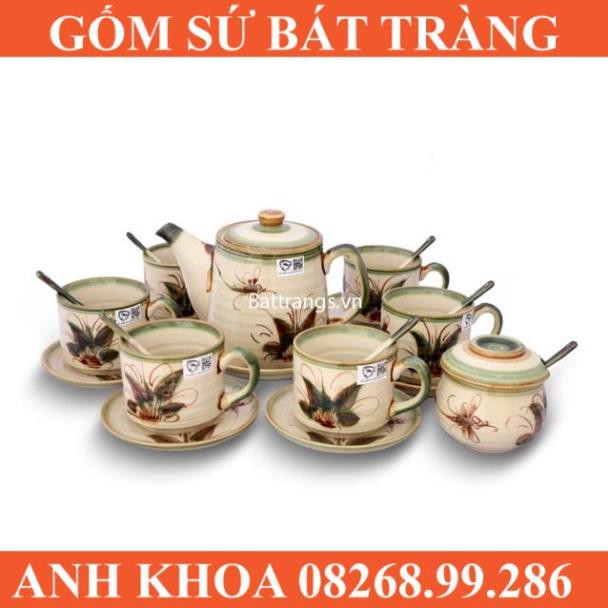 Bộ ấm chén coffee - Gốm sứ Bát Tràng Anh Khoa