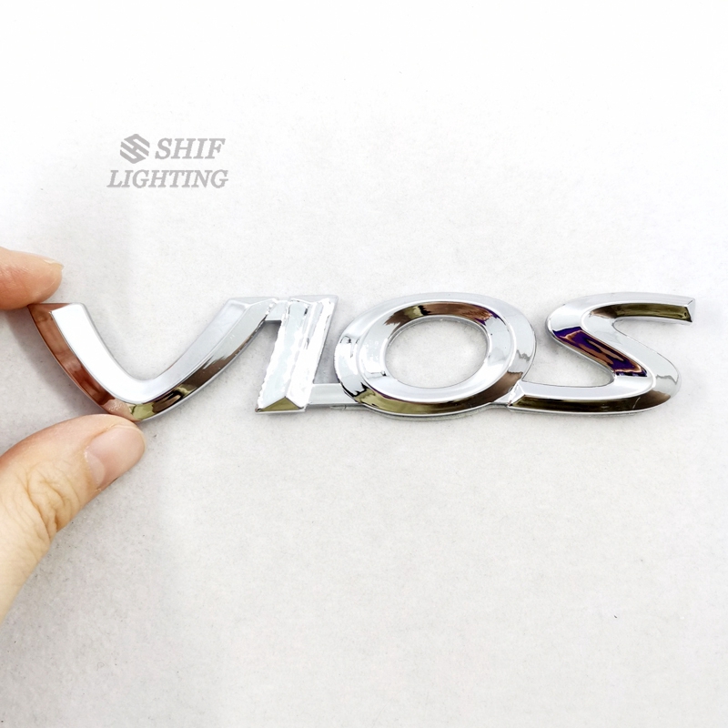 Logo họa tiết chữ VIOS làm từ ABS mạ crom độc đáo trang trí xe hơi TOYOTA VIOS
