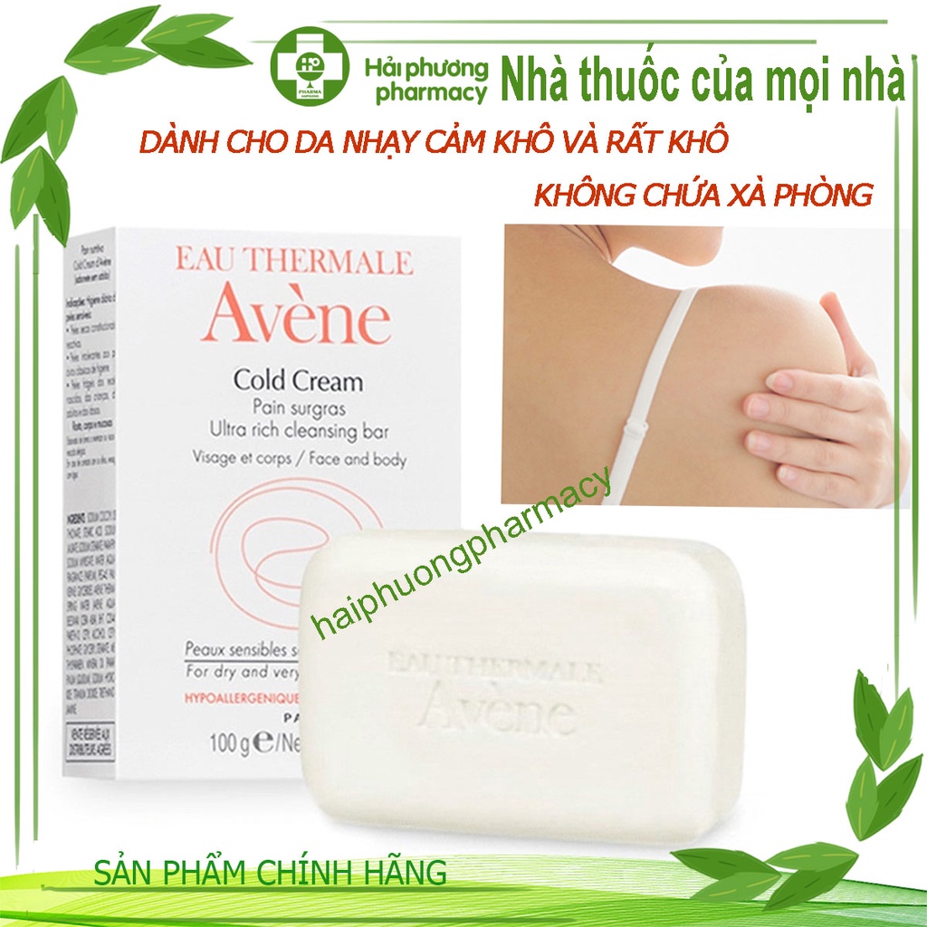 Thanh Kem Rửa Mặt, Tắm Cho Da Khô Avène Cold Cream Ultra Rich Cleansing Bar 100G