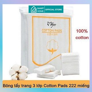 Bông tẩy trang 3 lớp Cotton Pads Túi 222 miếng 2021