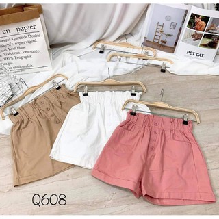 quần short kaki nút lưng thun
