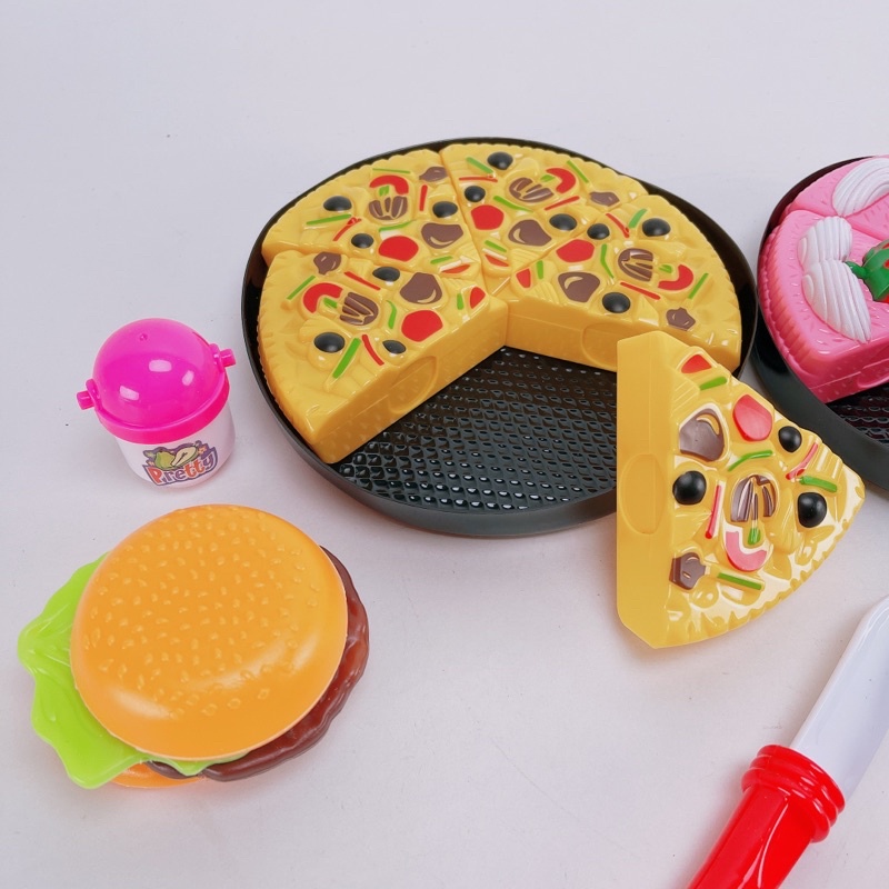 🍕XẢ KHO🍕Bộ Đồ Chơi Cắt Bánh-Cắt Pizza Hình Hello Kitty Cho Bé Cực Yêu