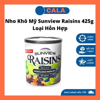 Nho Khô Mỹ Sunview Raisins 425g Loại Hỗn Hợp