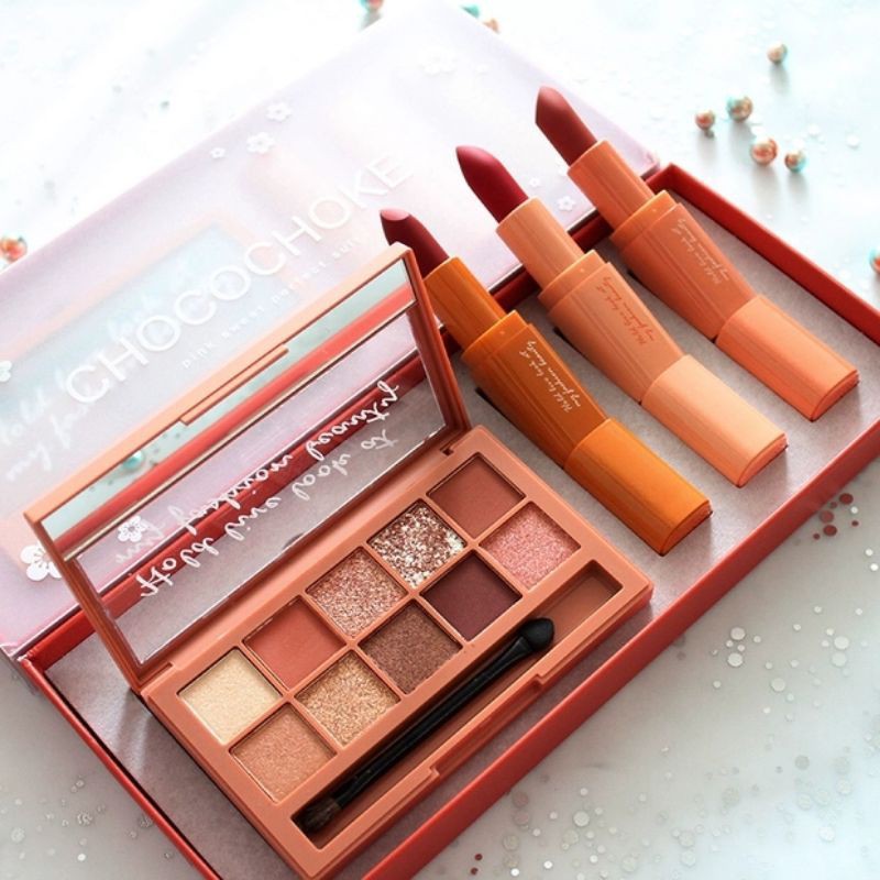 Set phấn mắt kèm son Hold Live Chocochoke Pink Sweet Perfect Suit | BigBuy360 - bigbuy360.vn