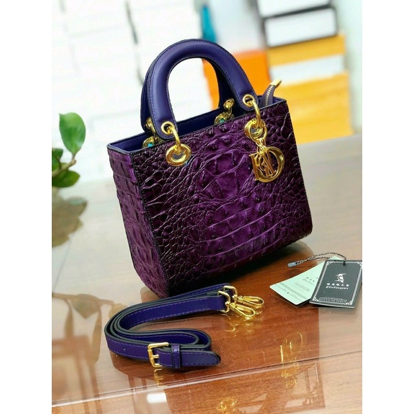 Túi xách Dior Da Cá Sấu , size 22cm Freeship
