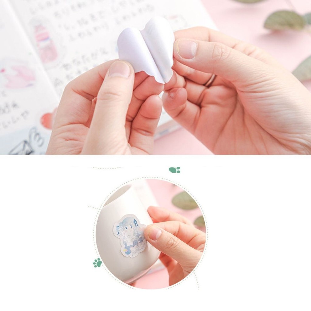 Hộp 46 sticker nhãn dán đáng yêu phong cách nhật bản Box Sticker ST184