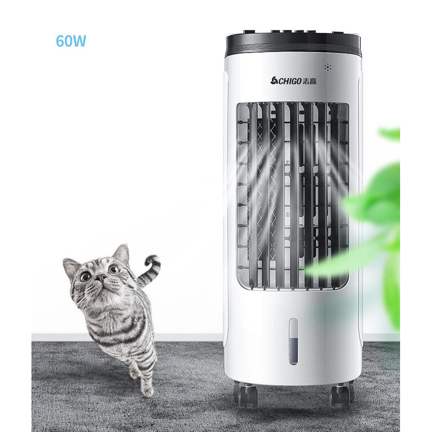 Quạt hơi nước đá không gây tiếng ồn, Quạt làm mát không khí tặng kèm 5 gel đá | BigBuy360 - bigbuy360.vn