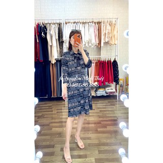 Váy lụa bầu sơ mi⚡️ 𝐅𝐑𝐄𝐄 𝐒𝐇𝐈𝐏 ⚡️váy bầu thiết kế
