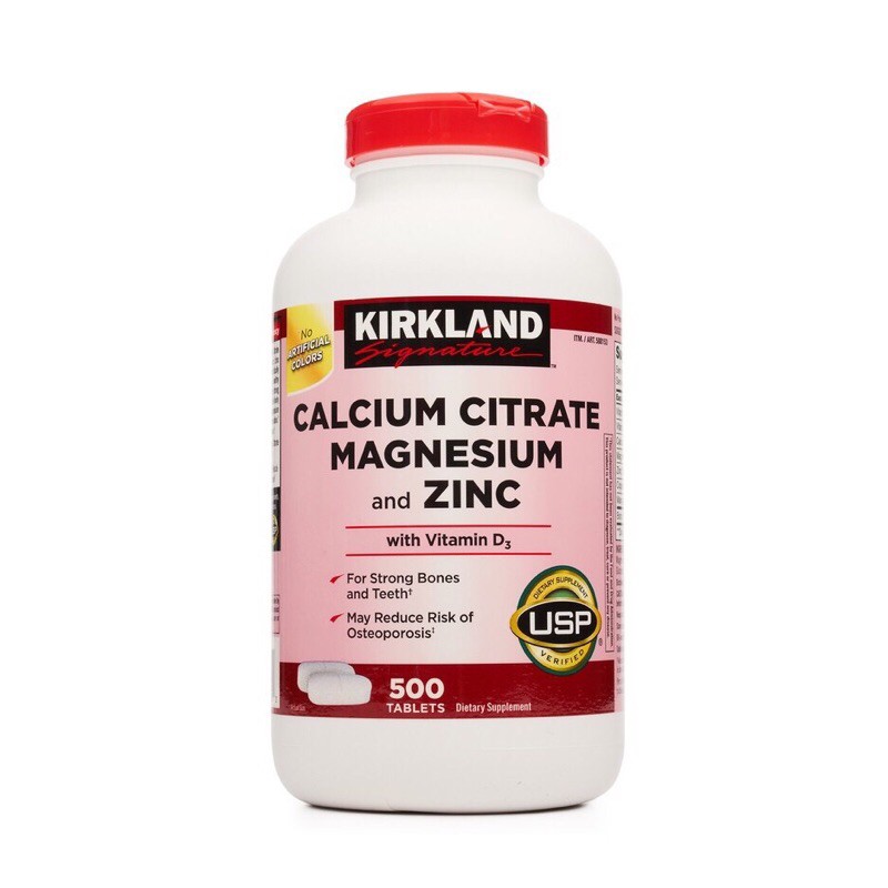 Viên uống bổ sung Canxi Kirkland Calcium Citrate Magnesium and zinC