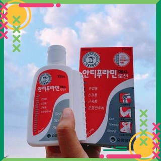 Freeship Dầu nóng xoa bóp Antiphlamine Hàn Quốc 100ml,làm giảm các chứng đâu buốt chân tay,bong gân,đâu vai,cổ.