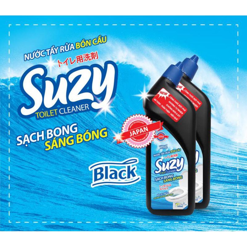 Nước tẩy rửa bồn cầu, nhà tắm Cao Cấp Suzy Nhật Bản 560ml - thành phần Hữu Cơ, không mùi axit