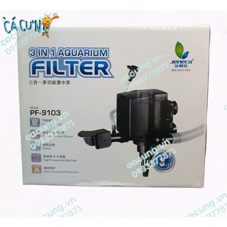 Máy bơm lọc bể cá Jeneca PF 9103 đa chức năng: bơm lọc, thổi oxy, tạo luồng nước hồ cá