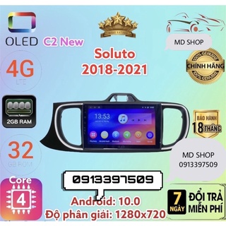 Màn hình android oled c2 theo xe kia soluto 2019 - 2021, 9 inch kèm dưỡng và jack zin theo xe