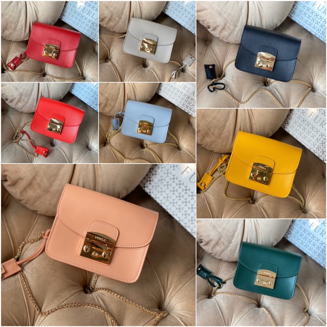 Túi khoá vuông da thật